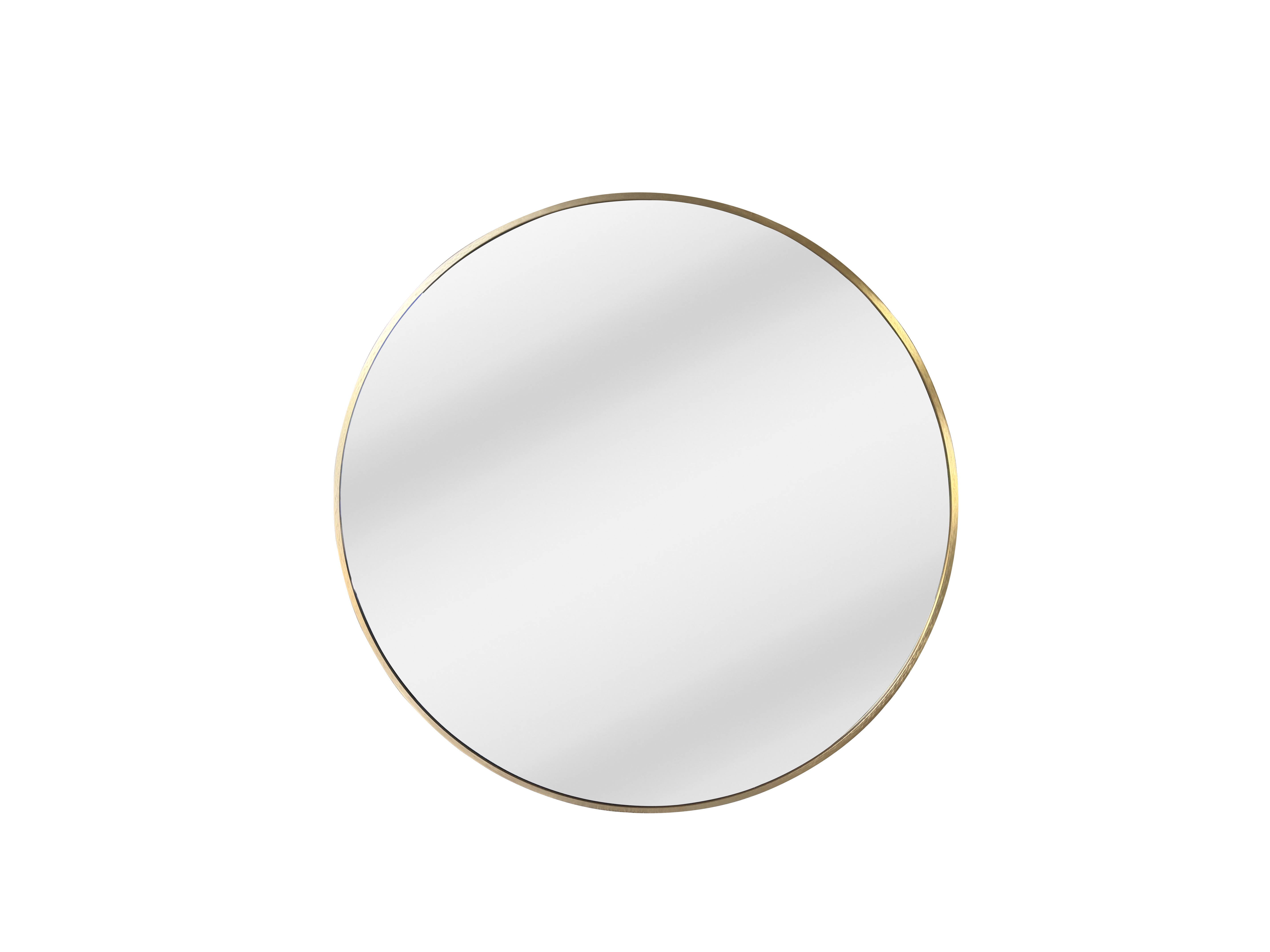 Georgia Round Wall Mirror: Gold Frame